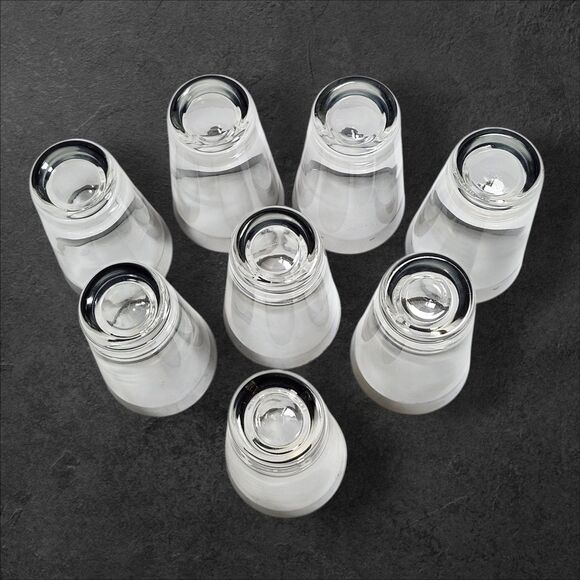 Set of 8 Dorothy Thorpe Silver Band Highball Glasses Vintage MCM Barware - Picture 5 of 8